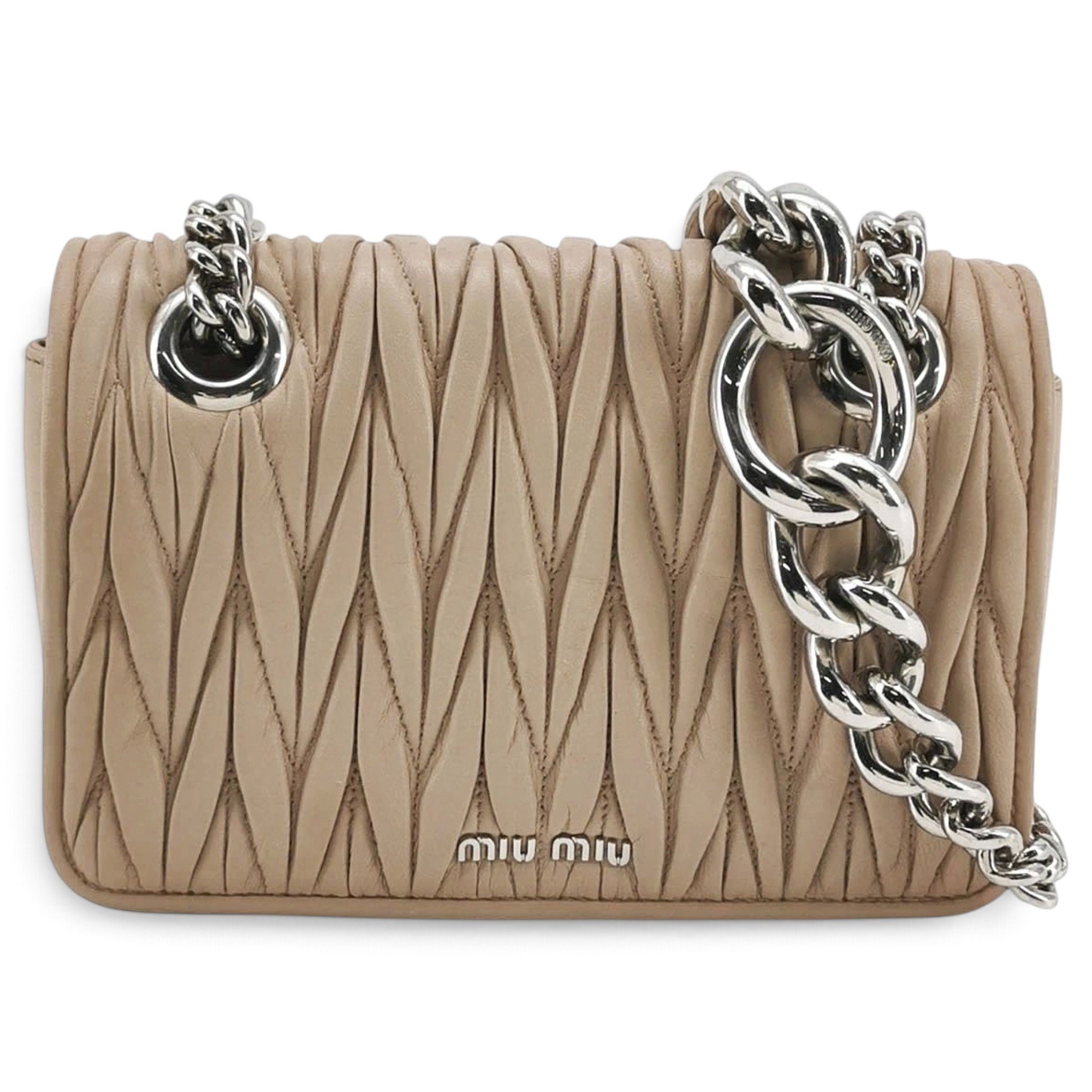 Miu Miu Miu Logo leather handbag