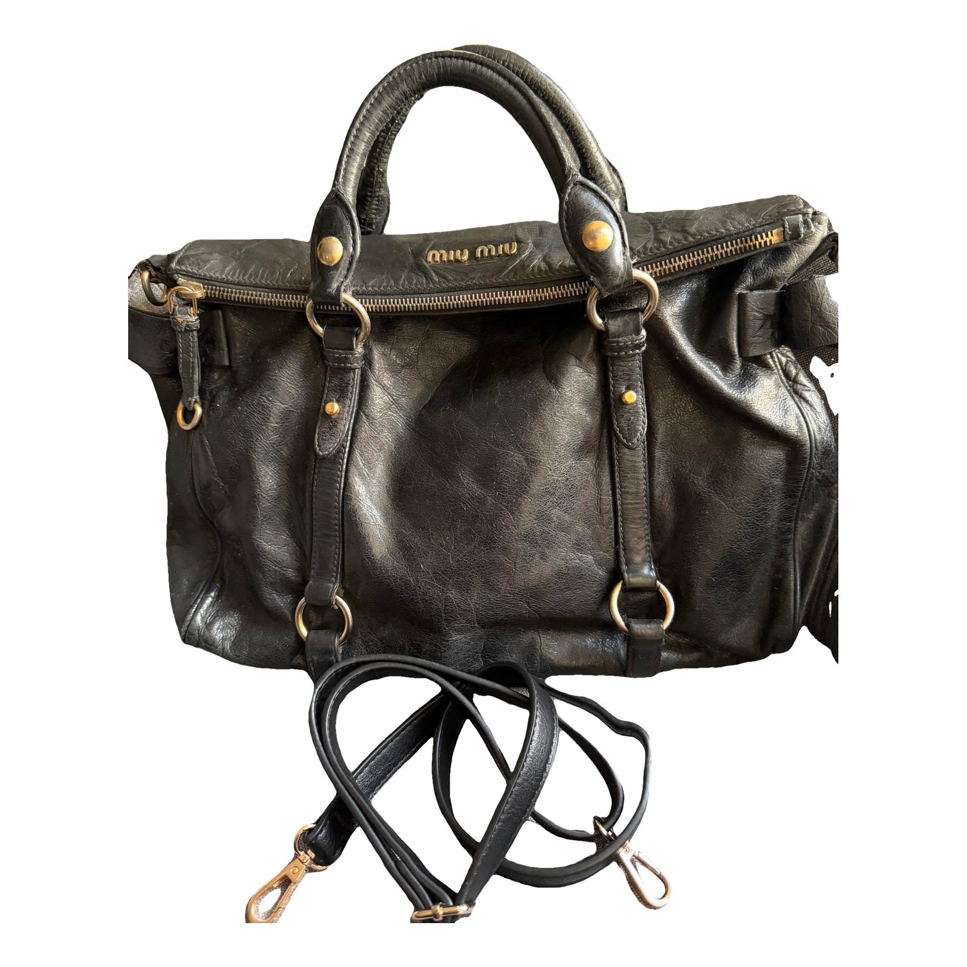 Bow bag leather handbag
