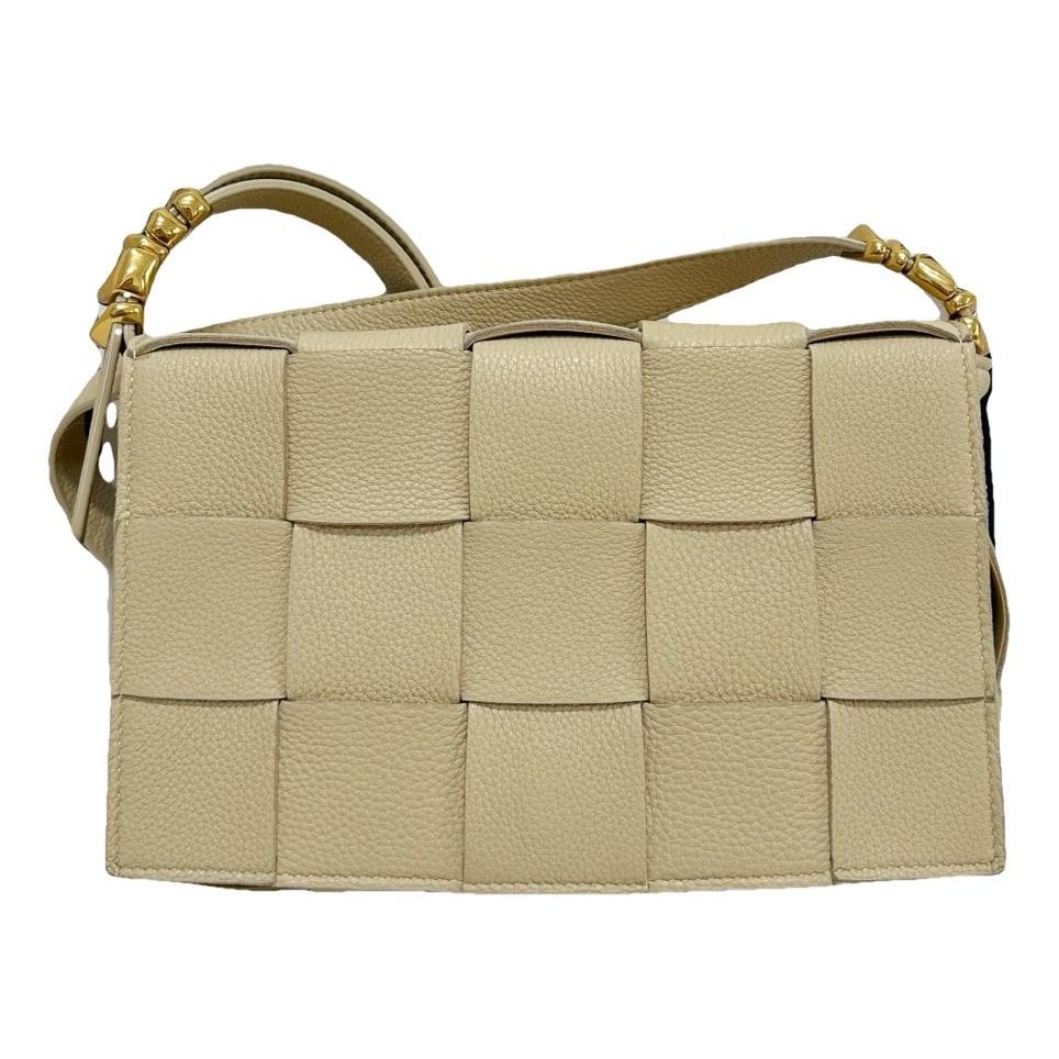 Cassette leather handbag