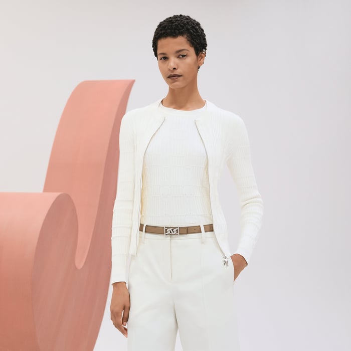 Blanc Cassé "Coaching" Zipped Cardigan
