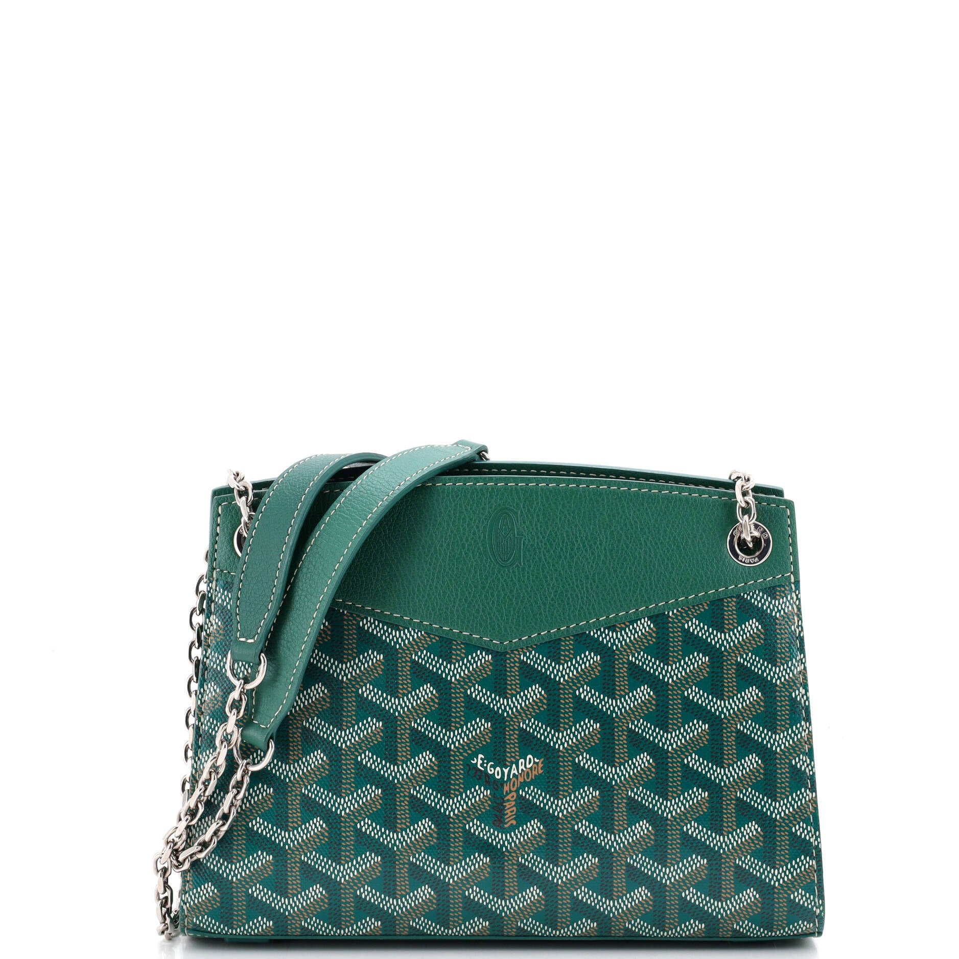 Structured Rouette Chain Shoulder Bag Coated Canvas Mini