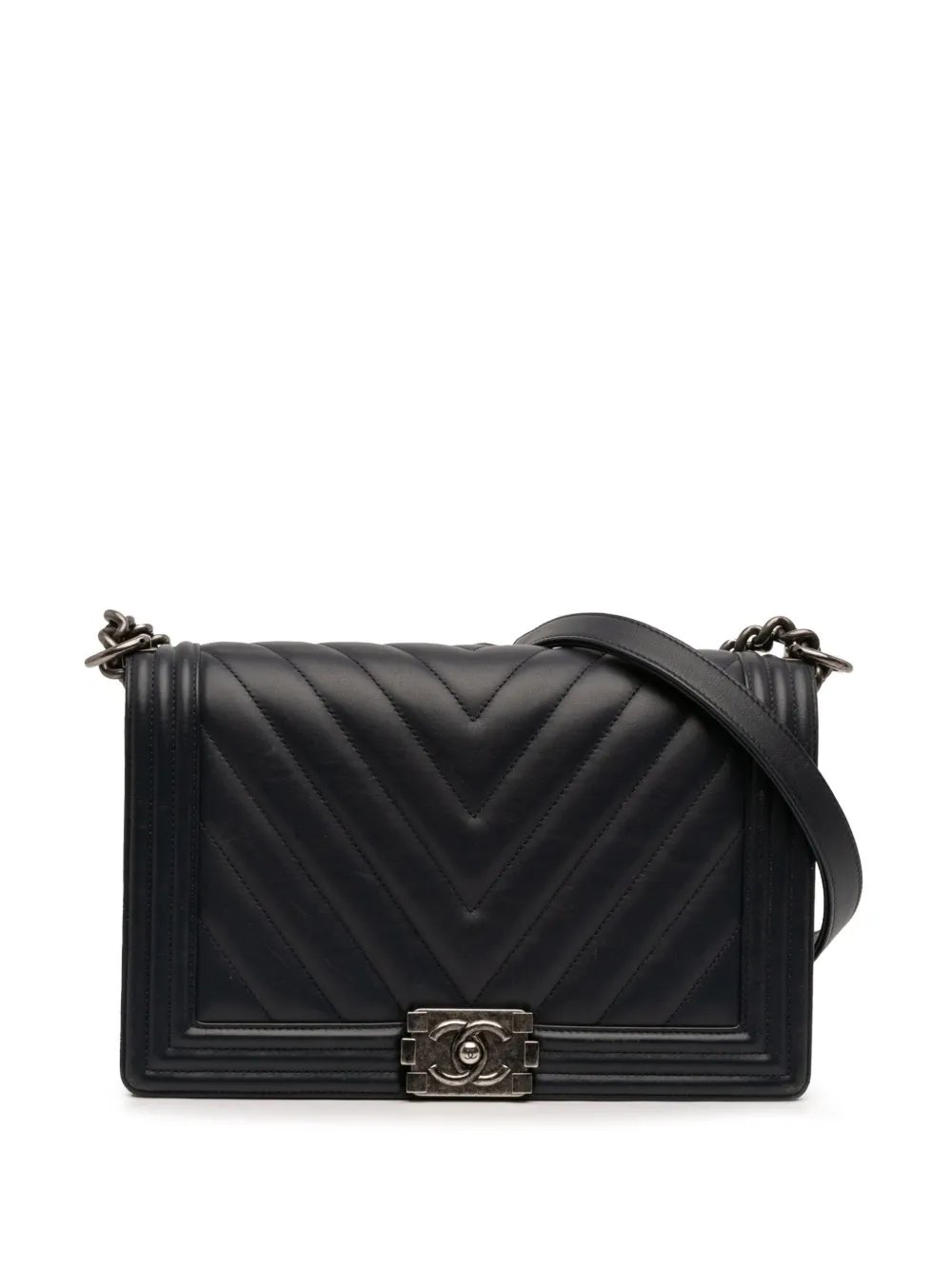 2014-2015 Medium Chevron Lambskin Boy Flap crossbody bag
