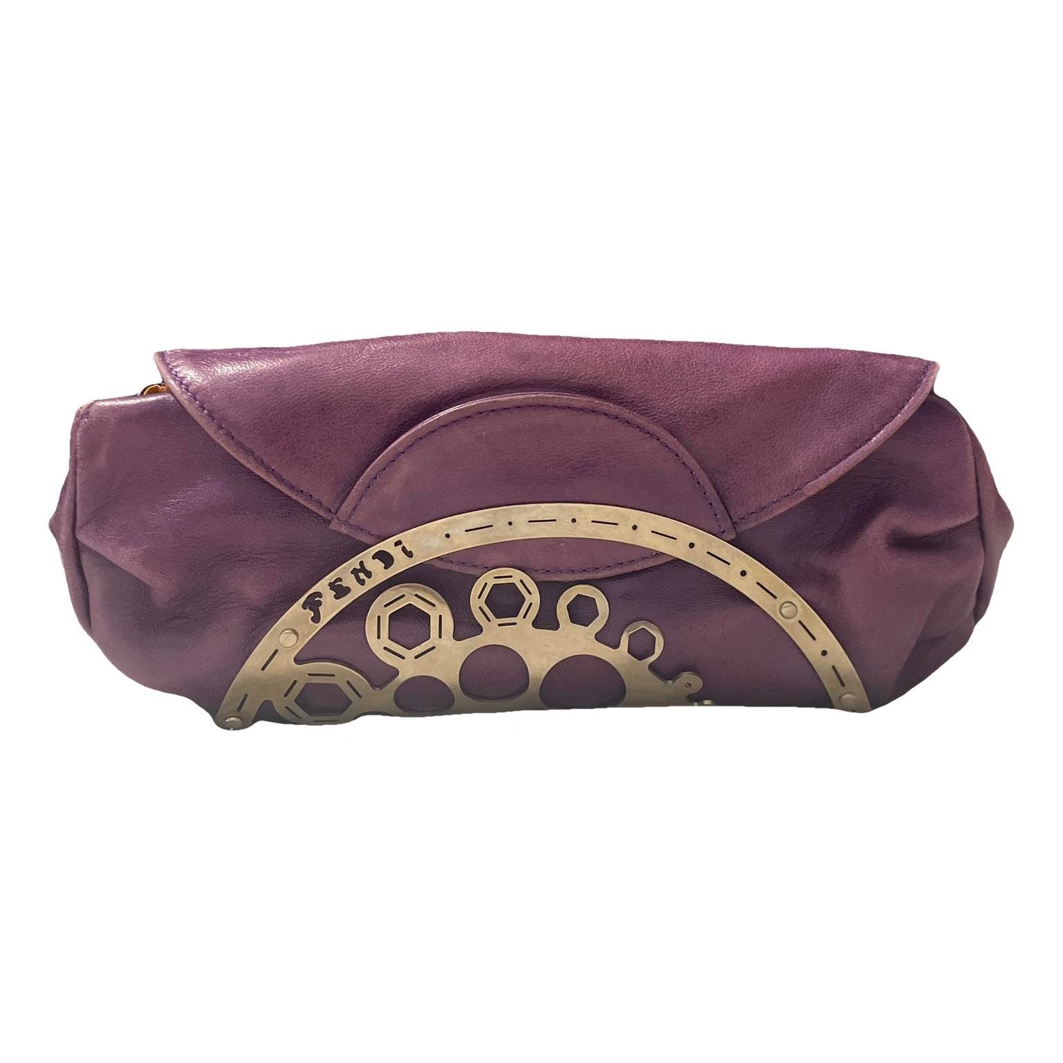 Leather clutch bag