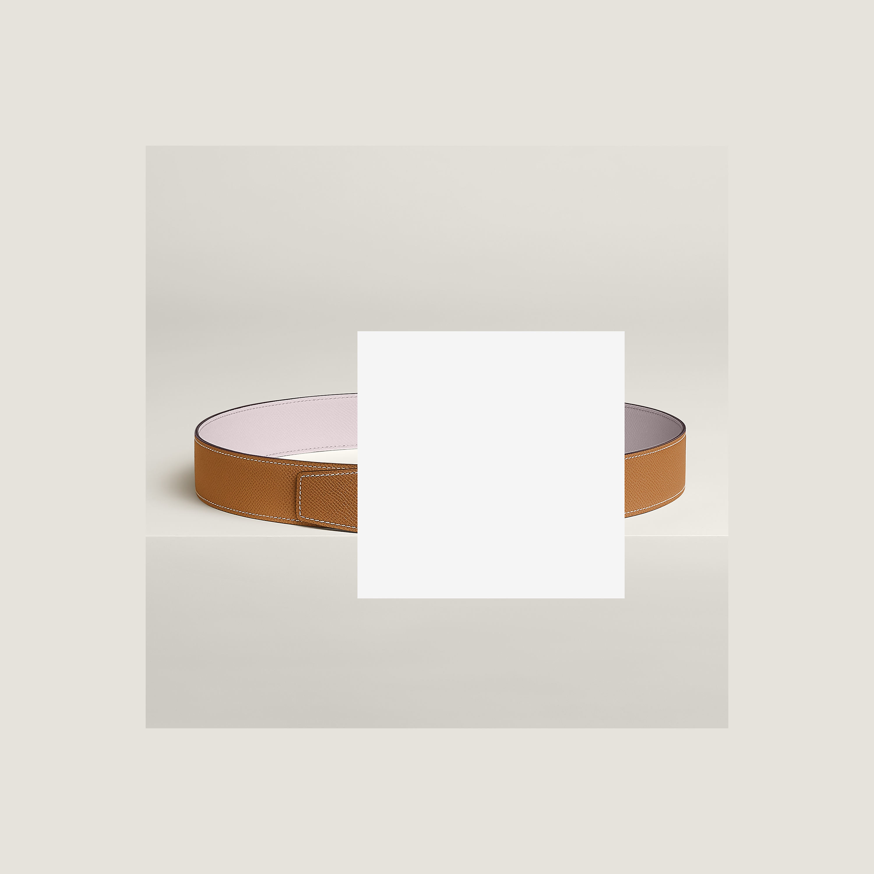 Jumbo belt buckle & Reversible leather strap 38 mm