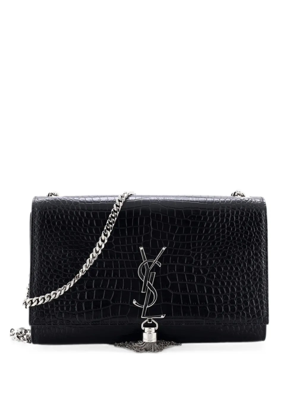 Classic Monogram Tassel Crocodile Embossed Leather Medium crossbody bag