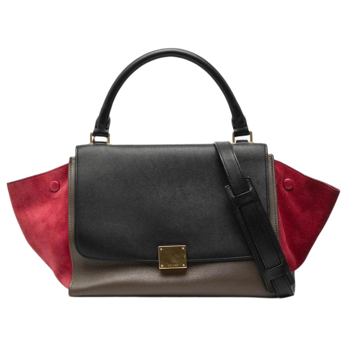 Trapèze leather satchel