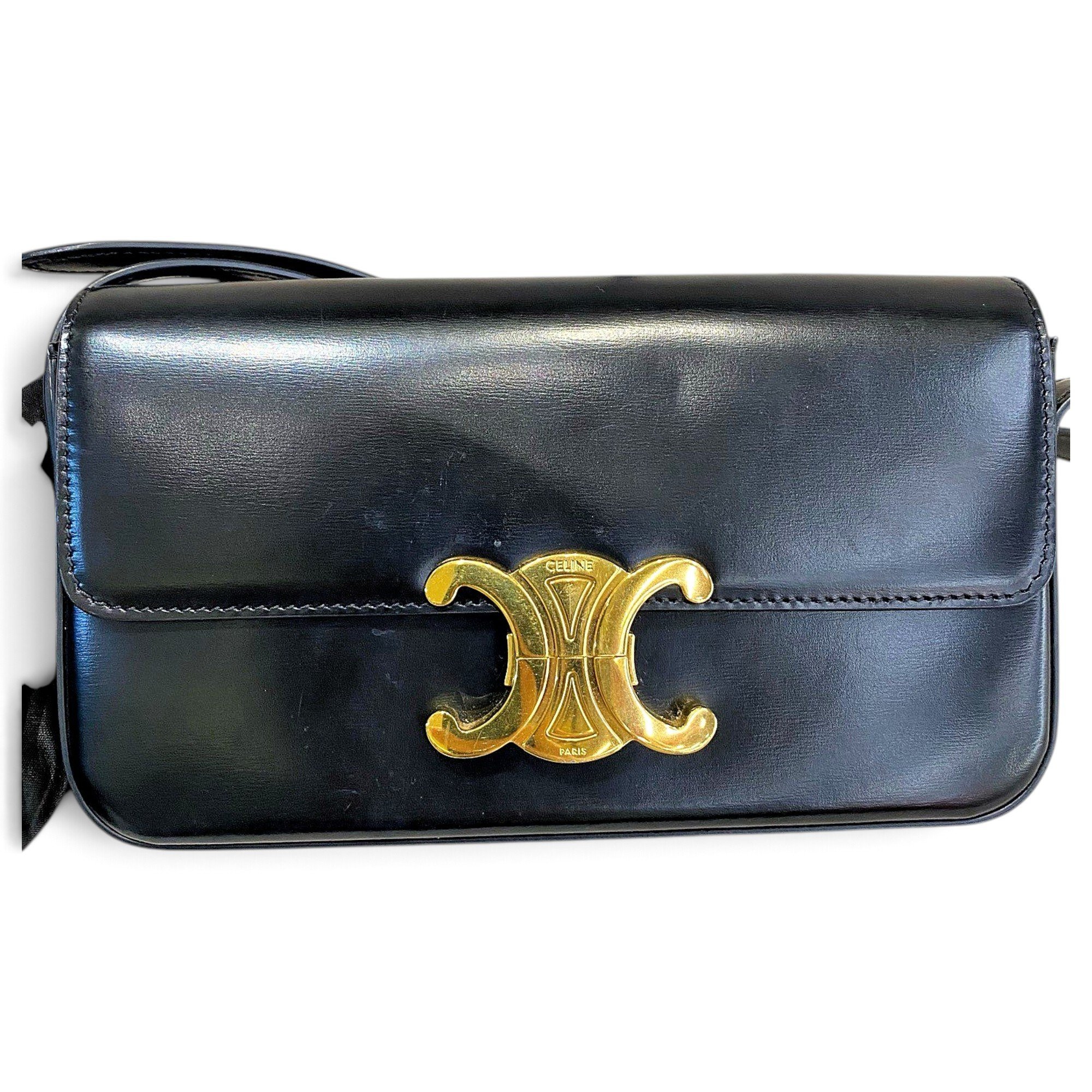 Triomphe Long leather handbag