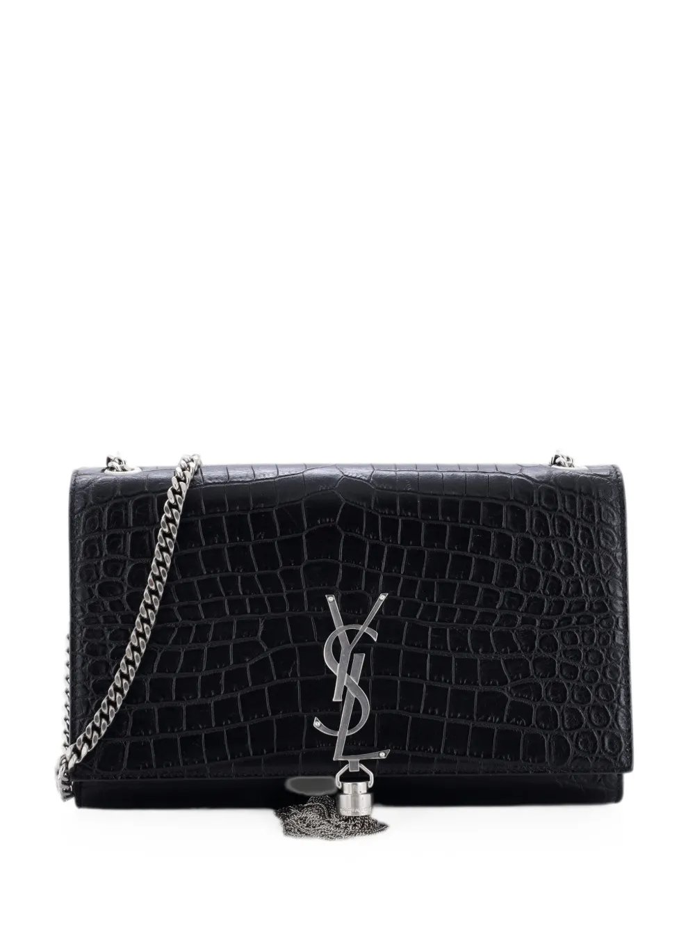 Classic Monogram Tassel Crocodile Embossed Leather Medium crossbody bag