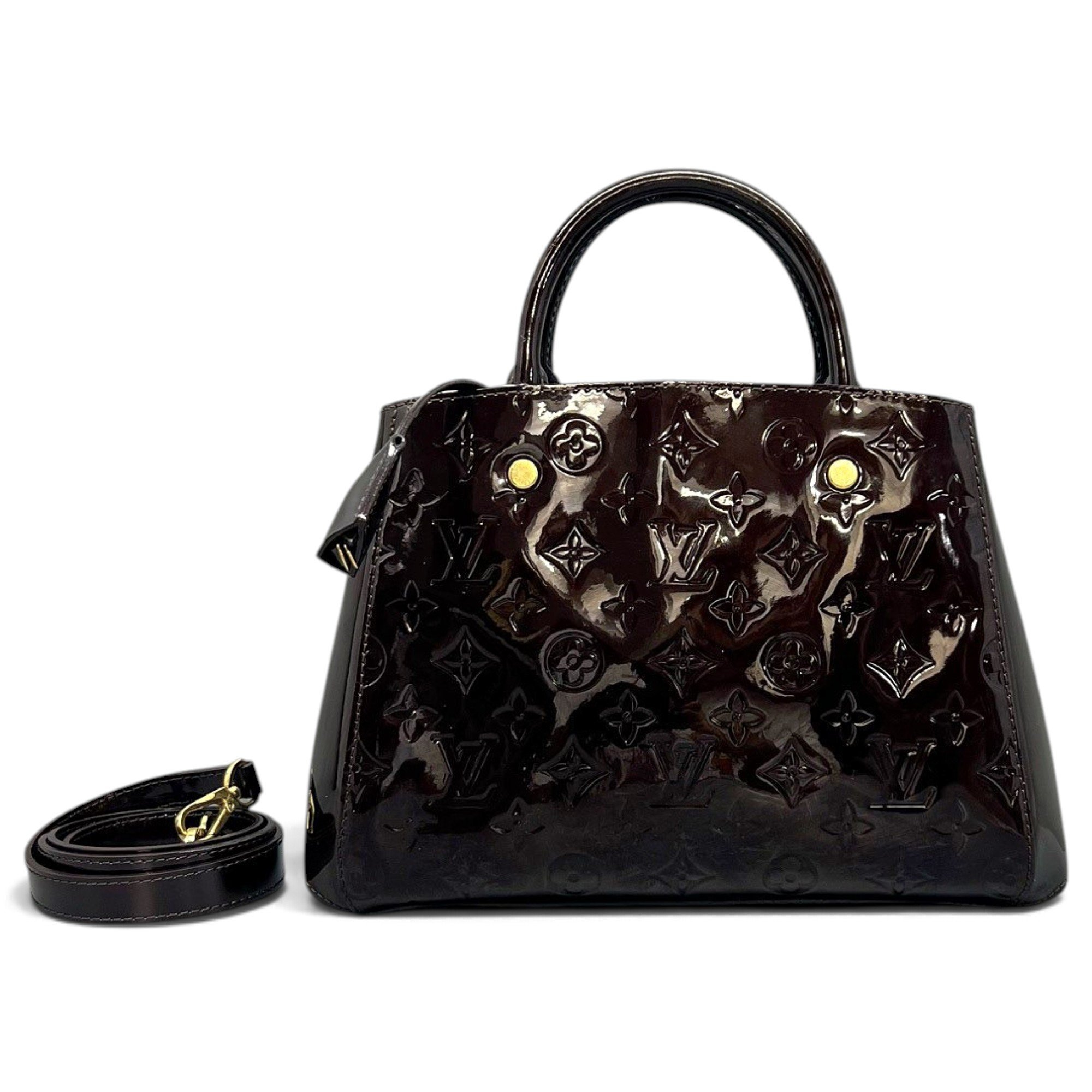 Montaigne patent leather handbag