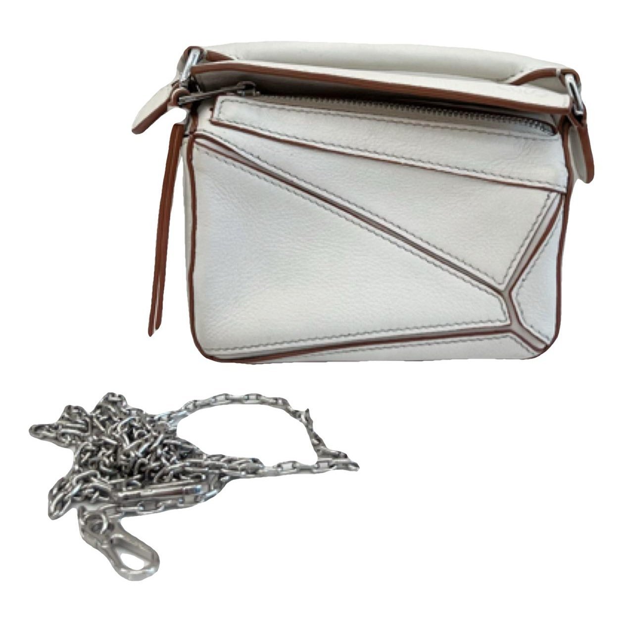Puzzle leather handbag