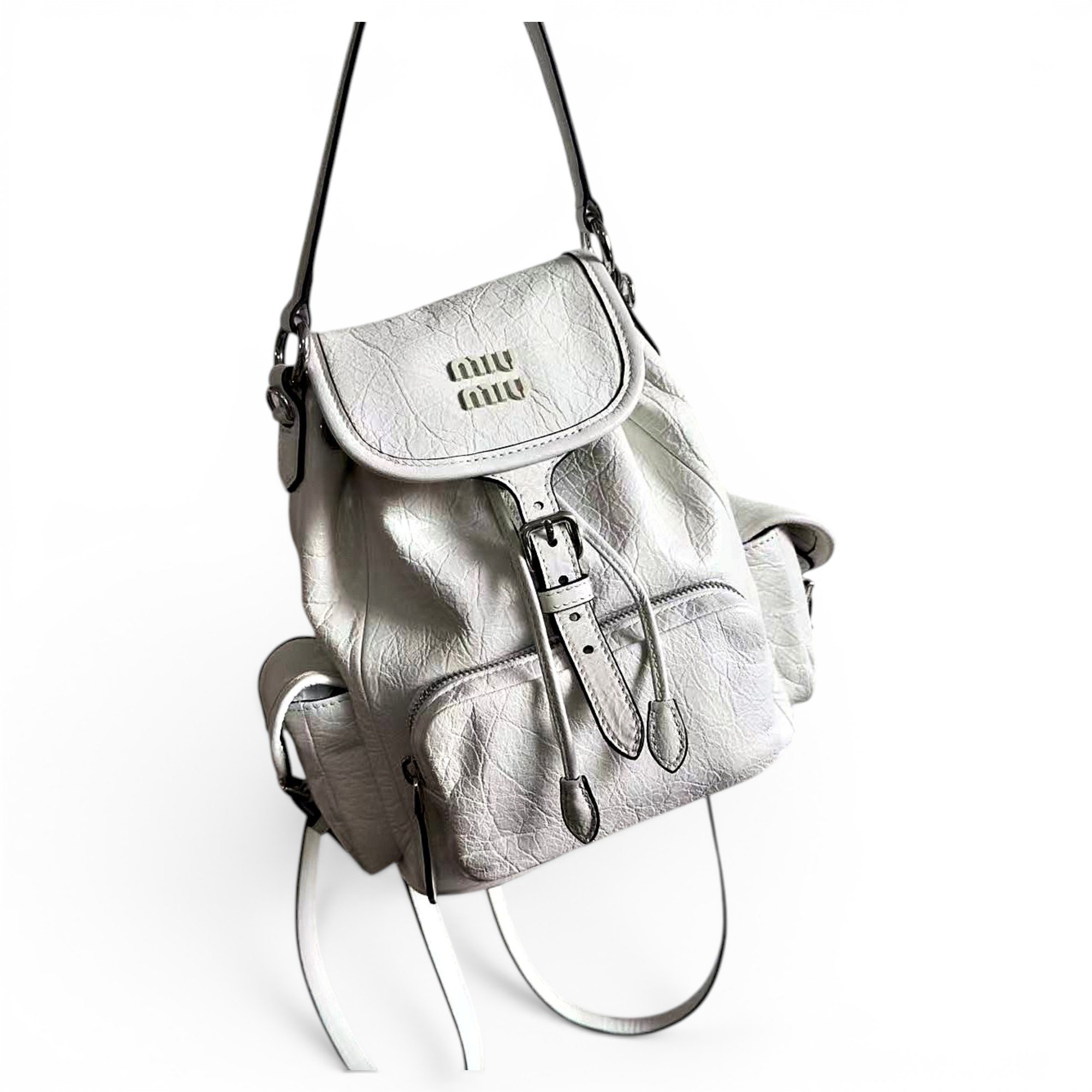 Leather backpack