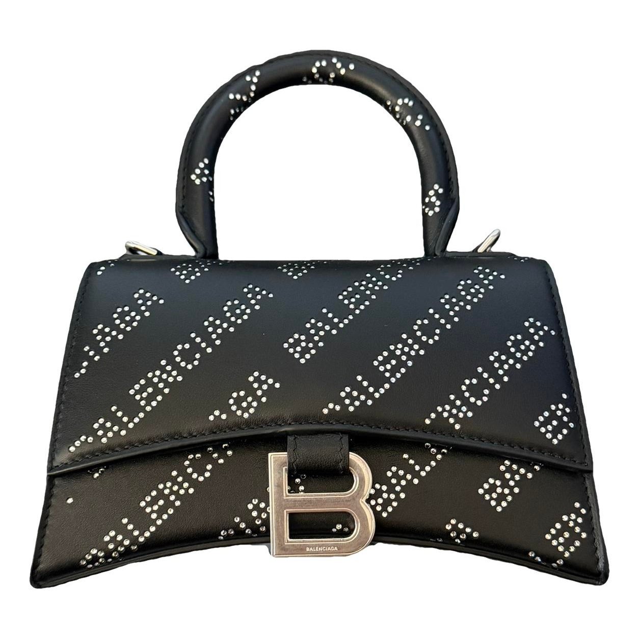Hourglass leather crossbody bag
