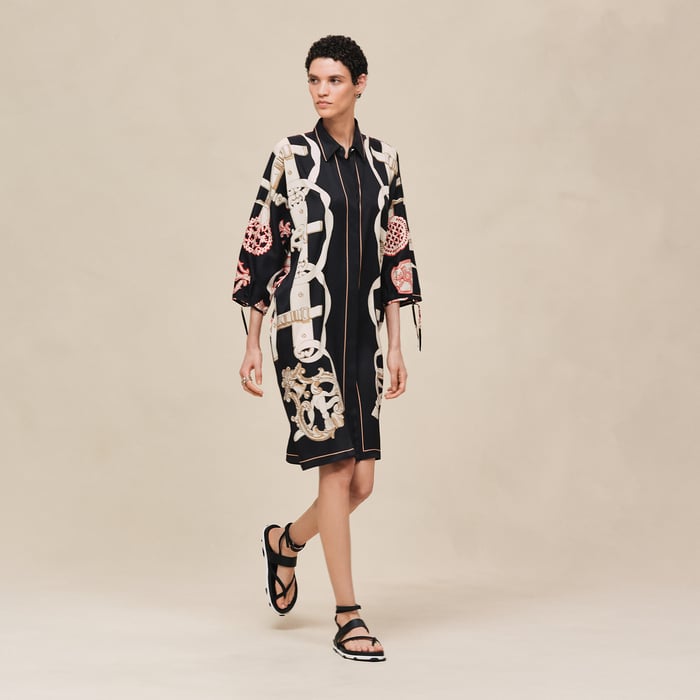 Noir "Ferronnerie Remix" Shirt Dress