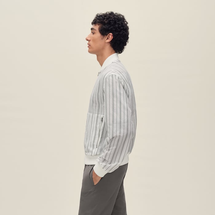 Blanc Rib-trim Jacket