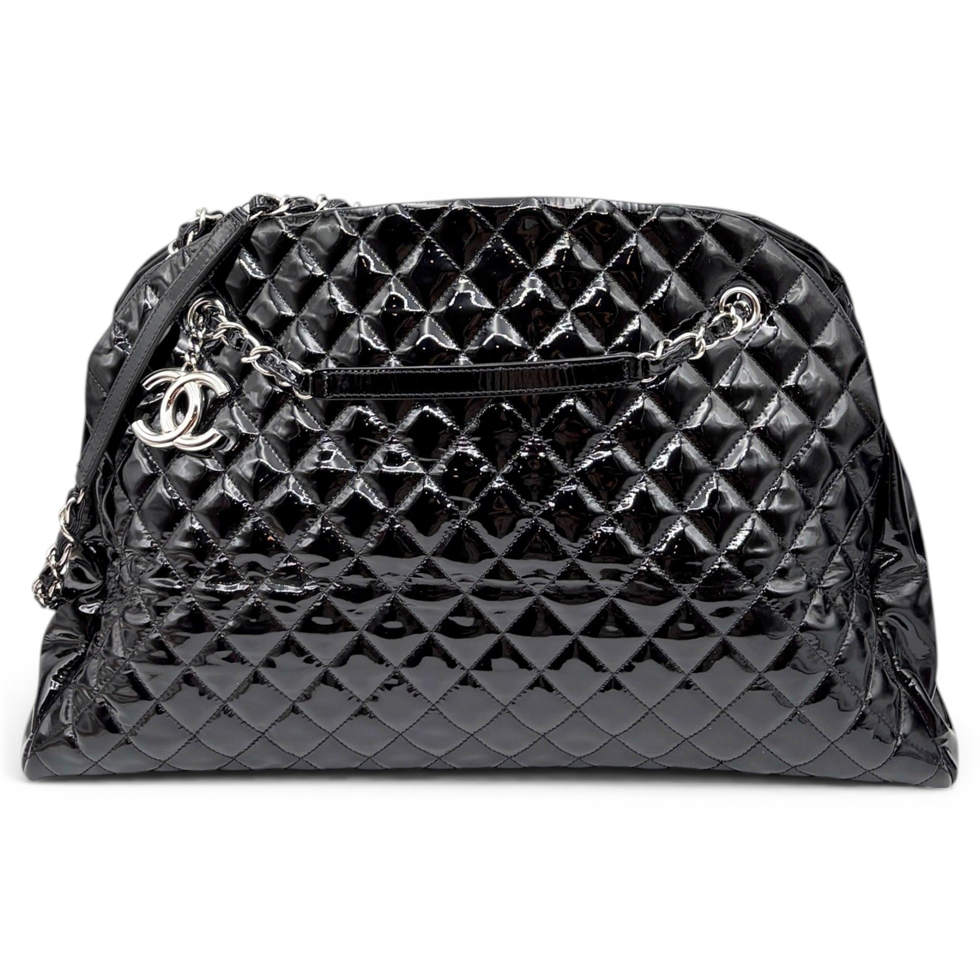 Patent leather handbag