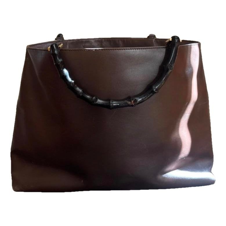 Bamboo leather handbag