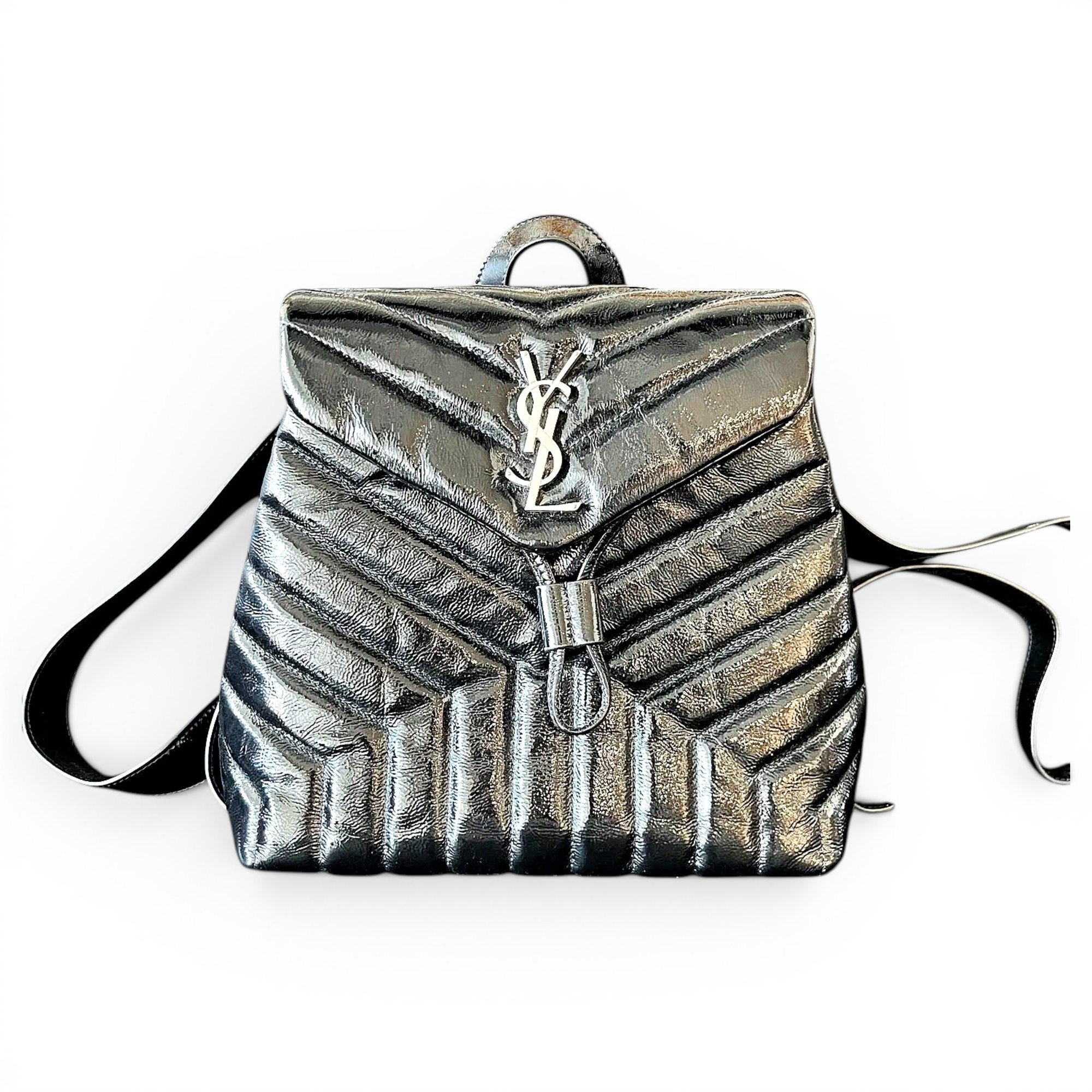 Loulou patent leather backpack