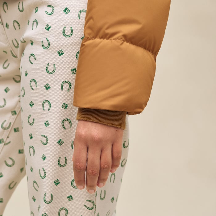 Marron Ocre Short Puffer Coat