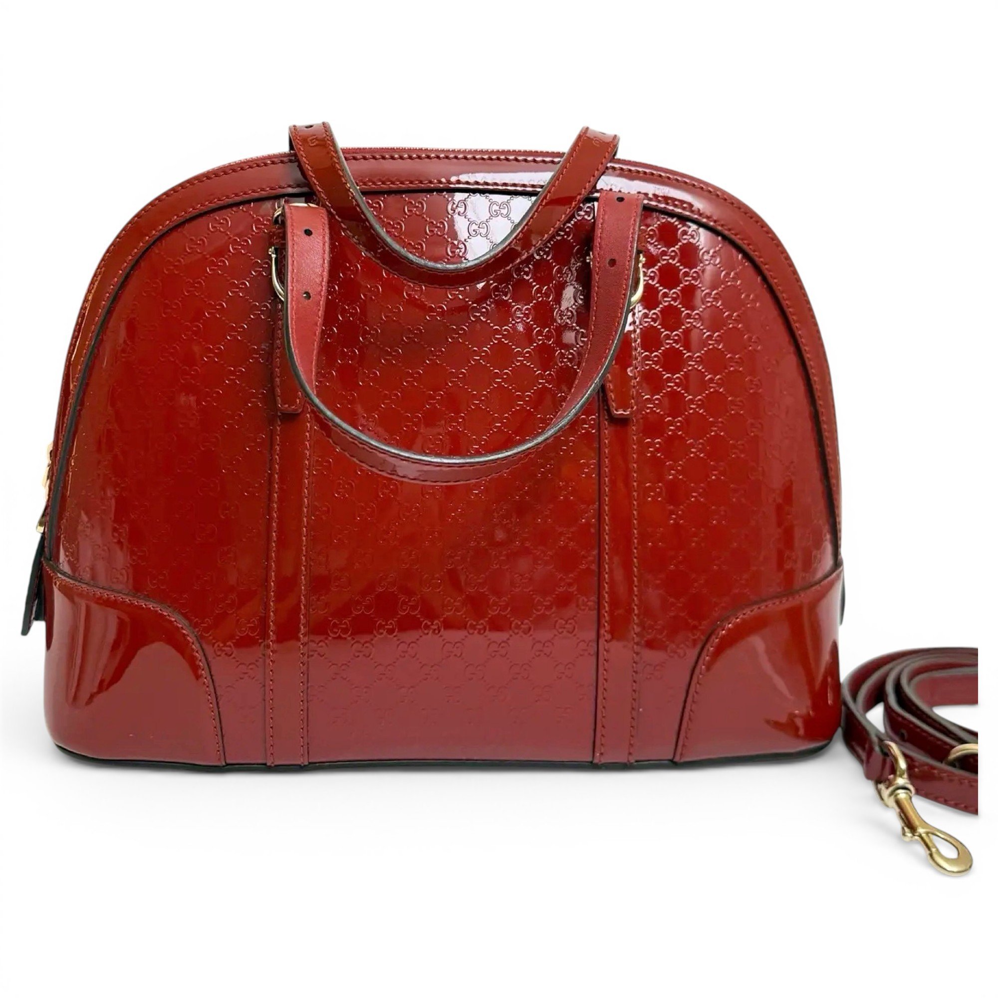 Dôme patent leather handbag