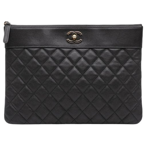 Mademoiselle leather clutch bag