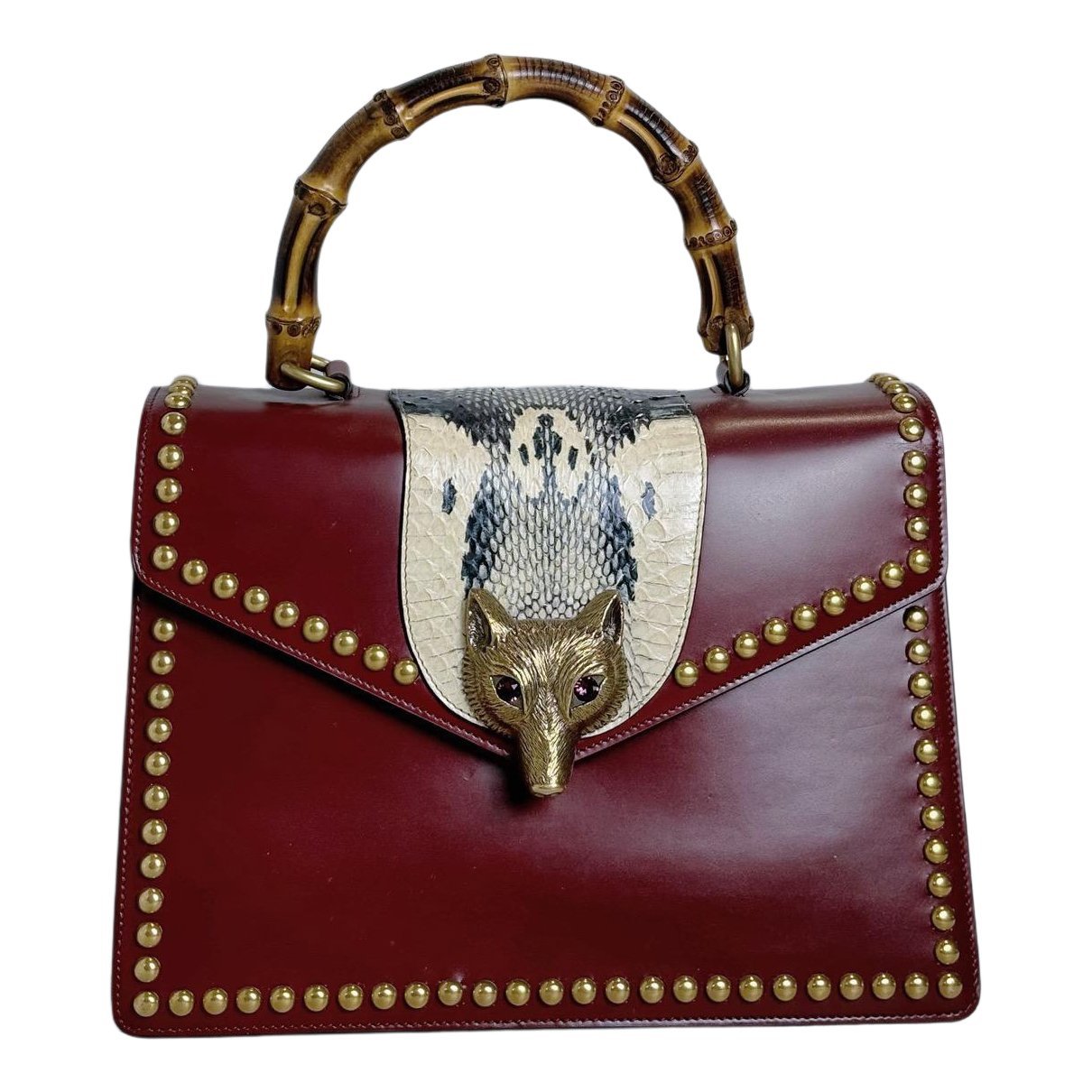 Bamboo leather handbag