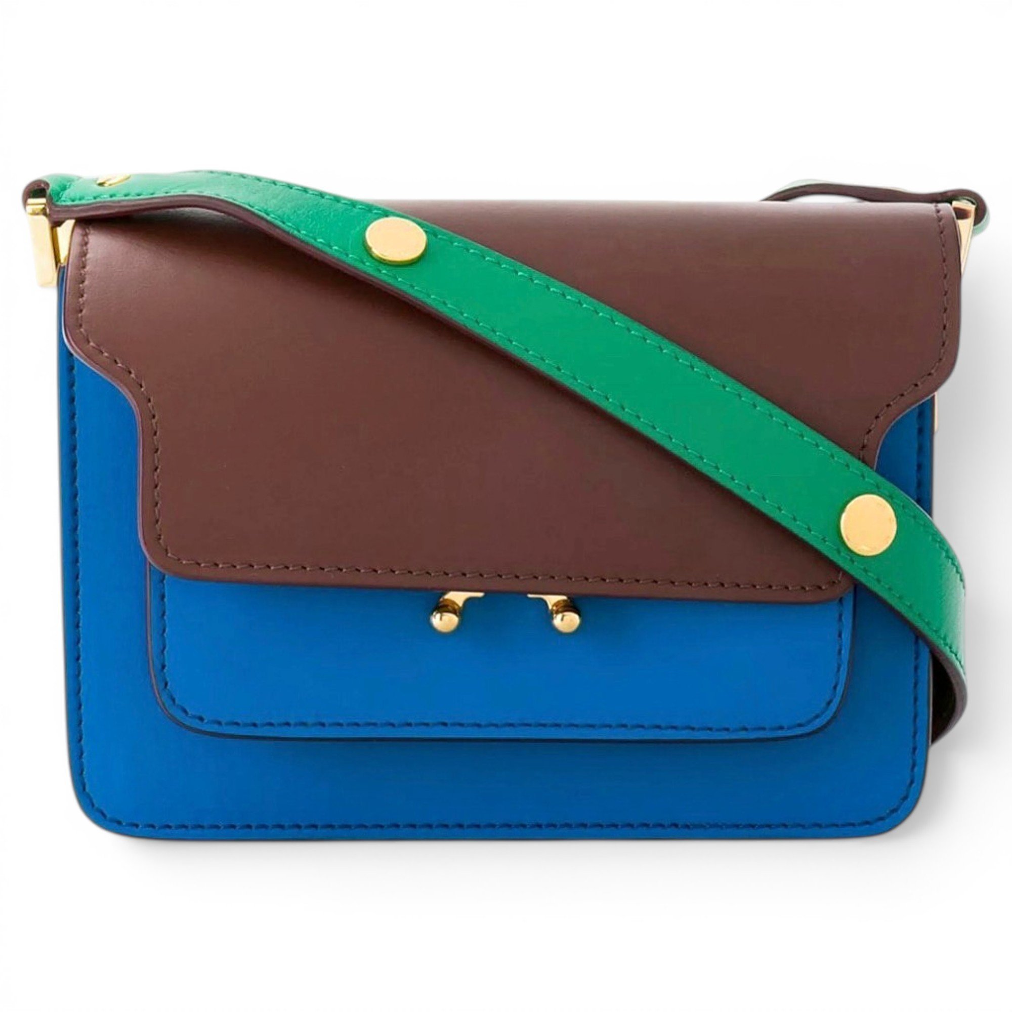 Marni Trunk leather crossbody bag