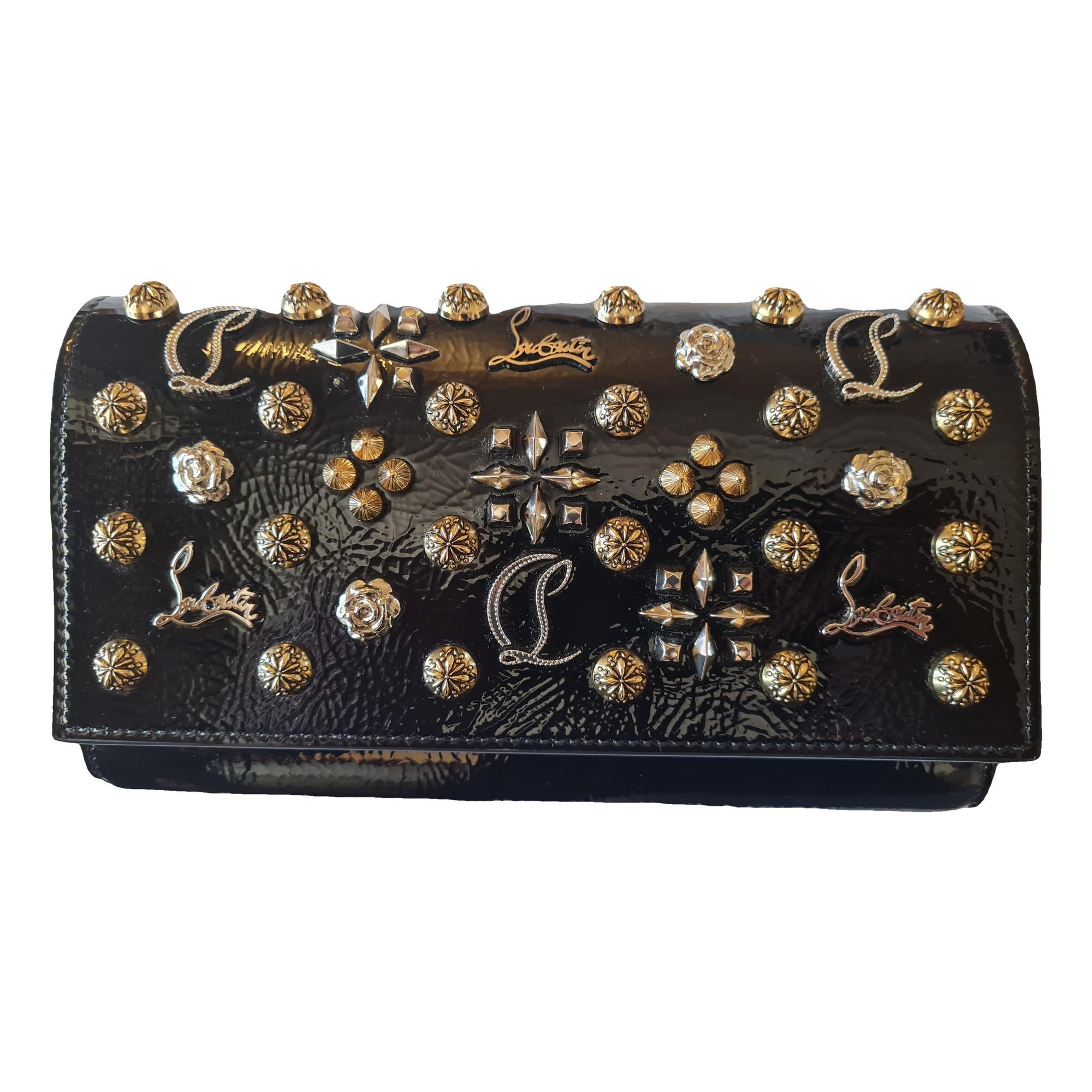 Leather clutch bag
