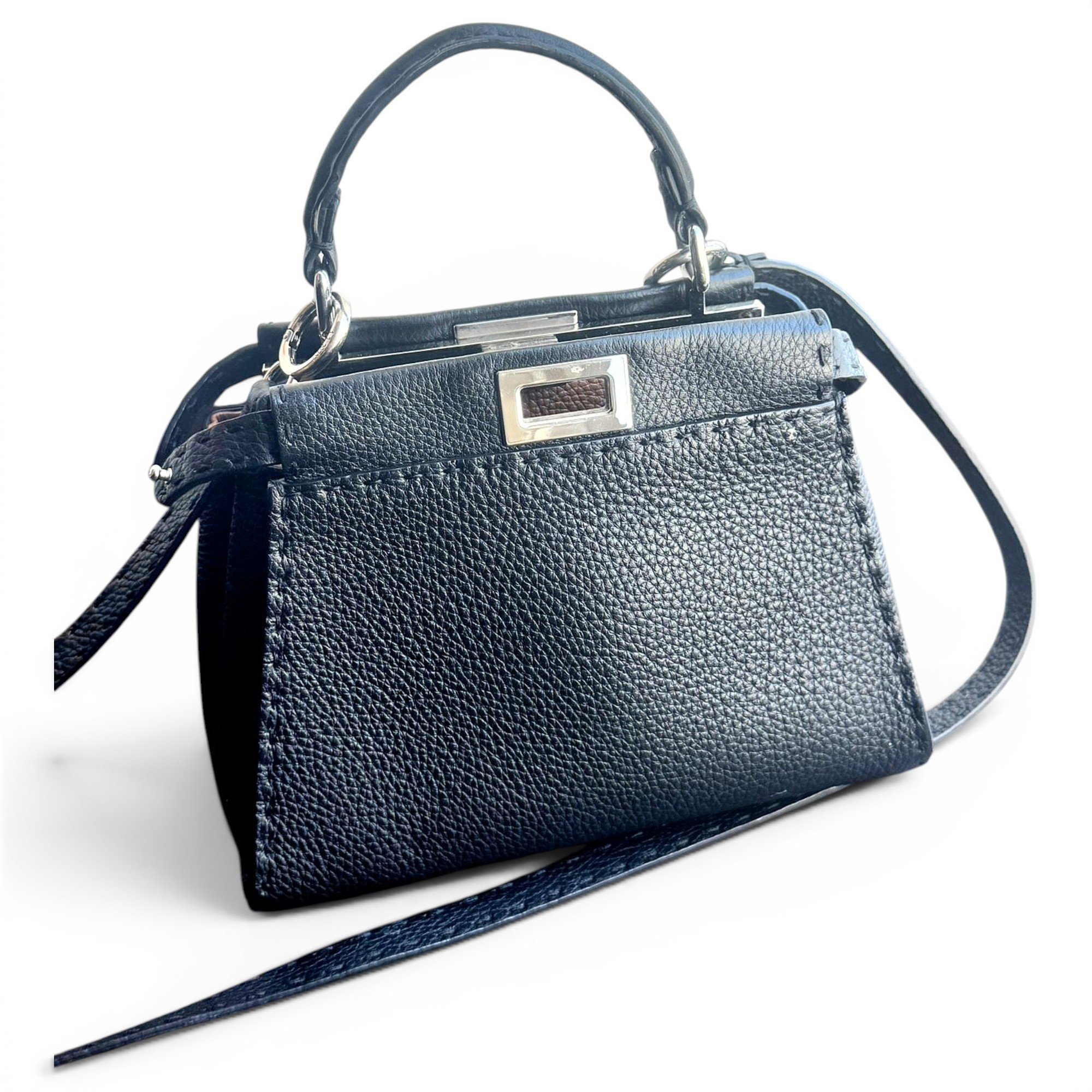 Peekaboo leather handbag