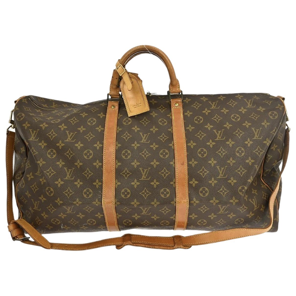 Keepall leather travel bag