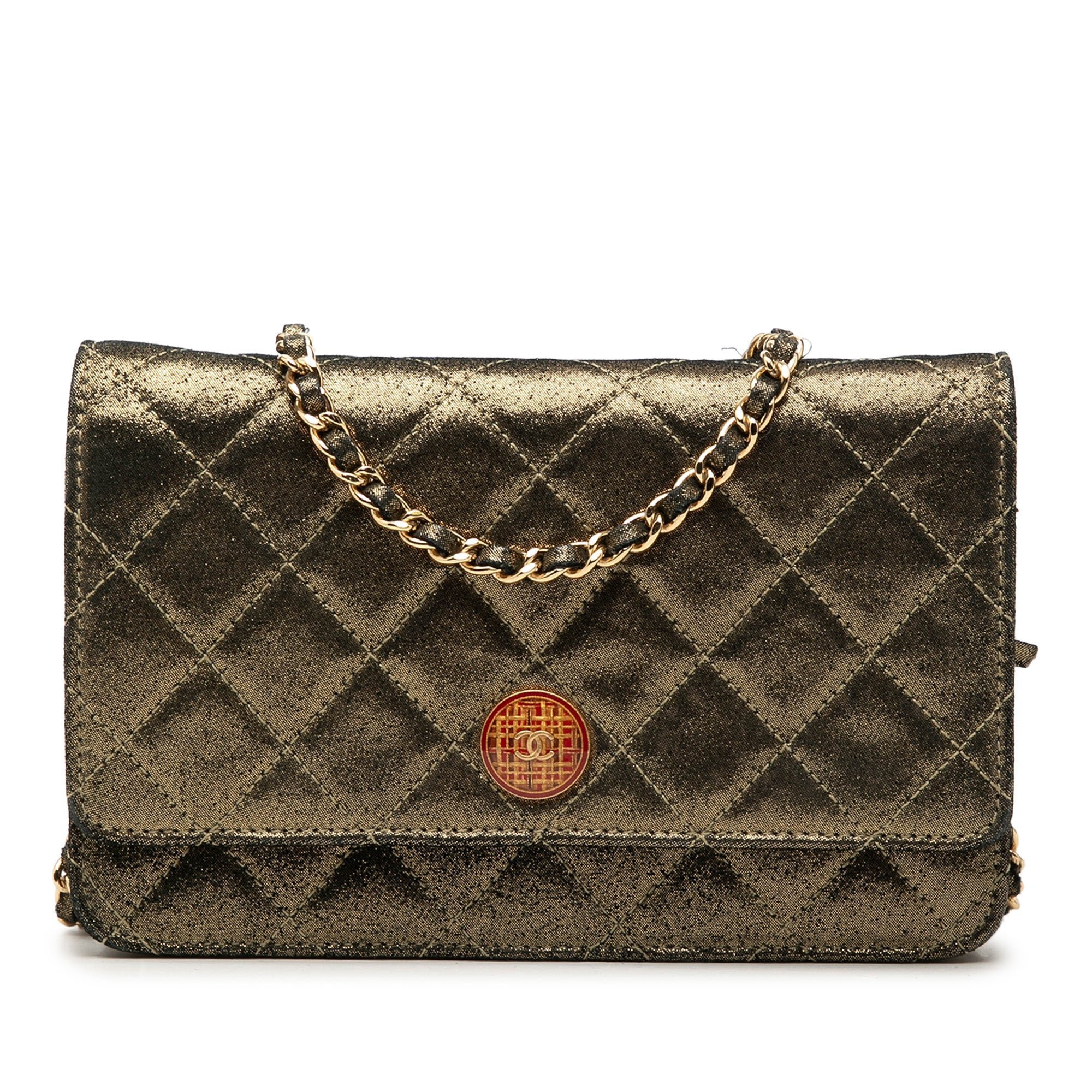 Wallet On Chain leather crossbody bag
