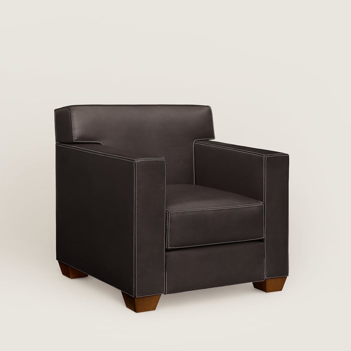 Ébène Reeditions J.-m. Frank Par Hermès Club Armchair