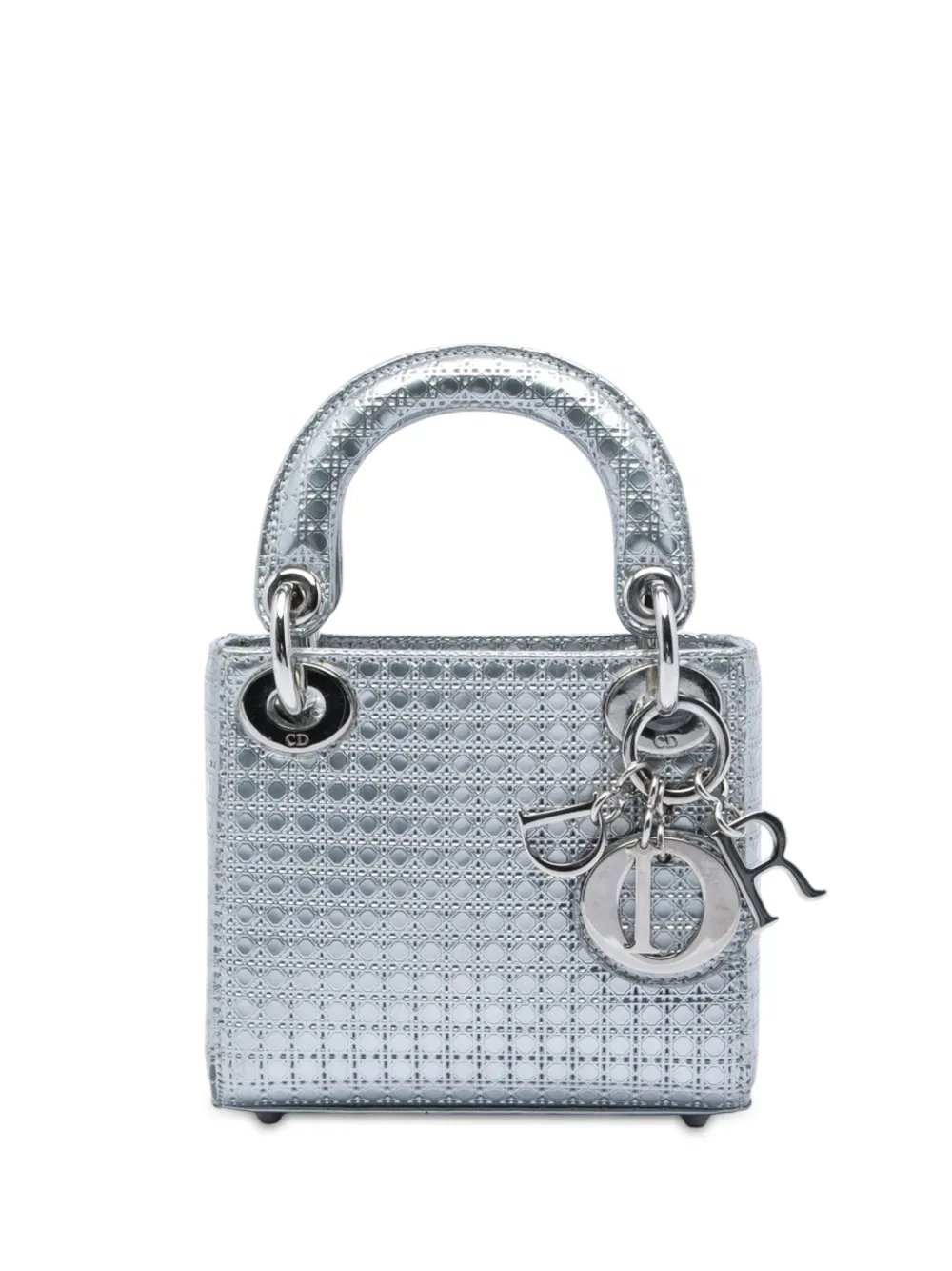 2015 Micro Metallic Patent Microcannage Lady Dior satchel