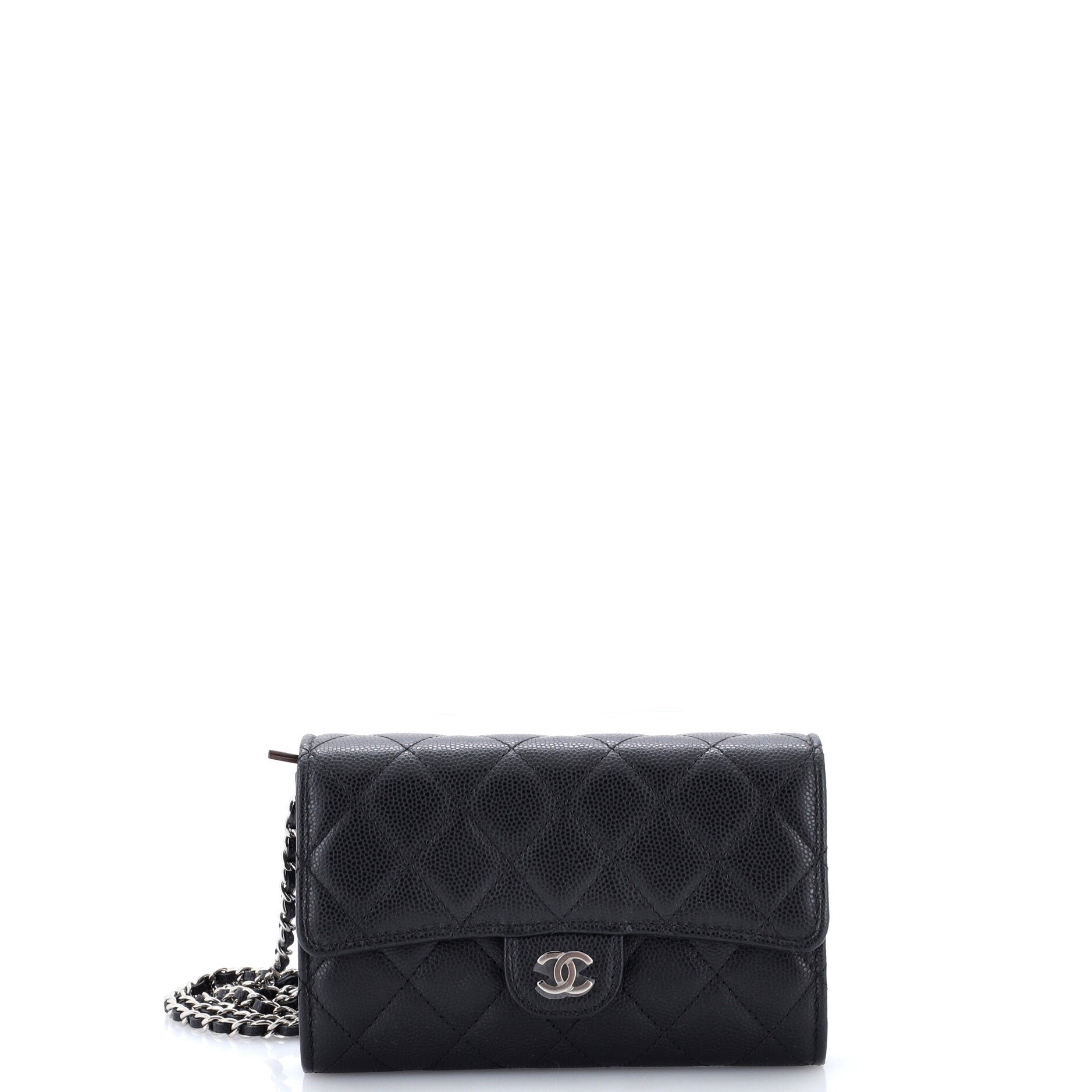 Classic Flap Wallet Crossbody Bag Quilted Caviar Mini