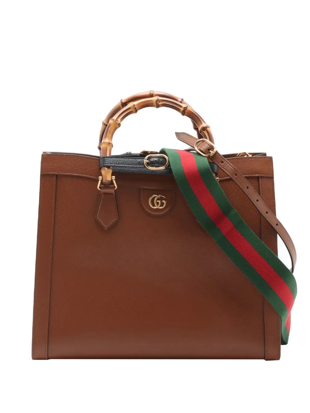 2000-2015 Medium Calfskin Bamboo Web Diana satchel