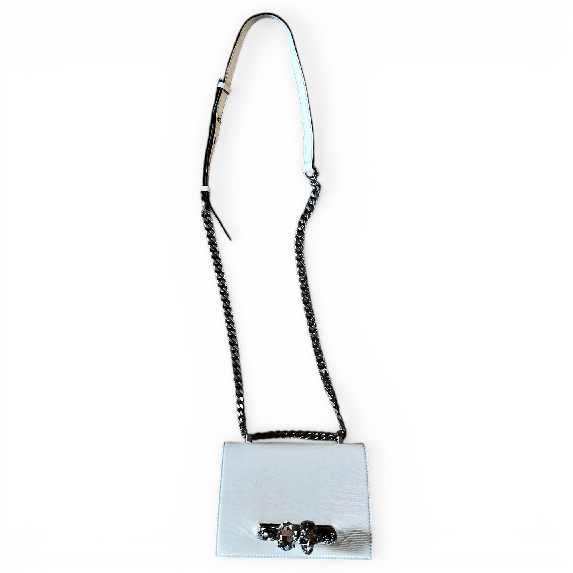 Knuckle leather handbag