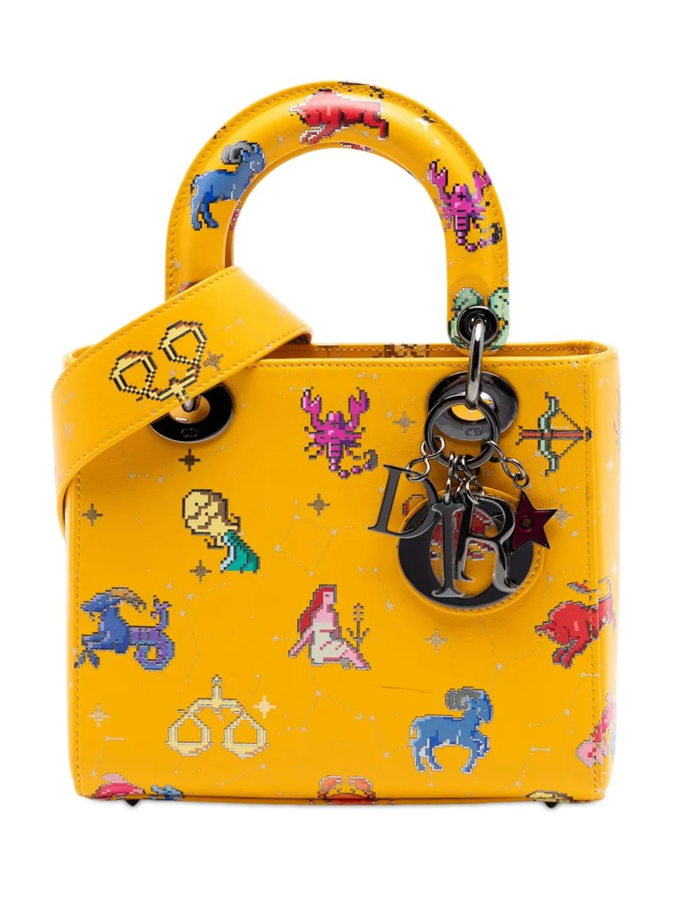 2022 Small Calfskin Pixel Zodiac Lady Dior satchel
