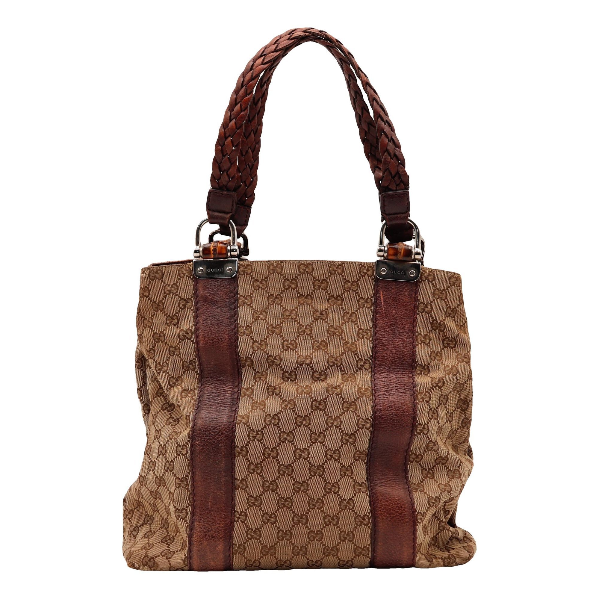 Bamboo leather handbag