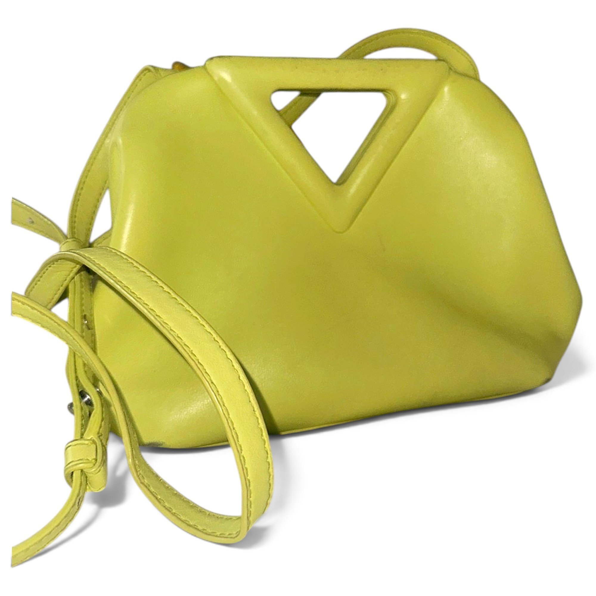 Point leather crossbody bag