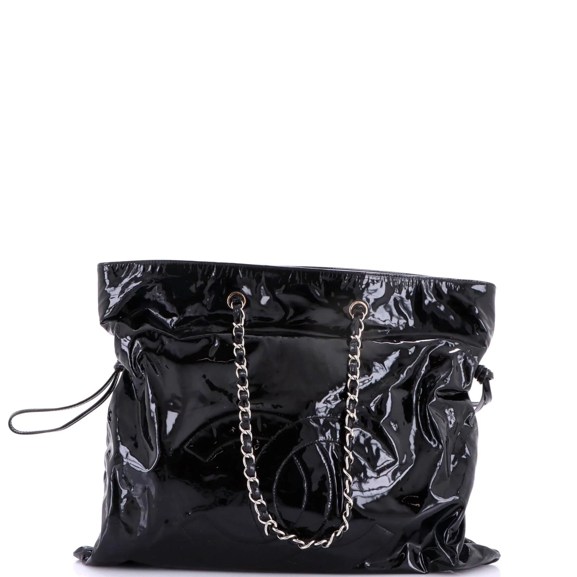 Patent leather tote