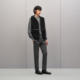 Reversible hooded vest