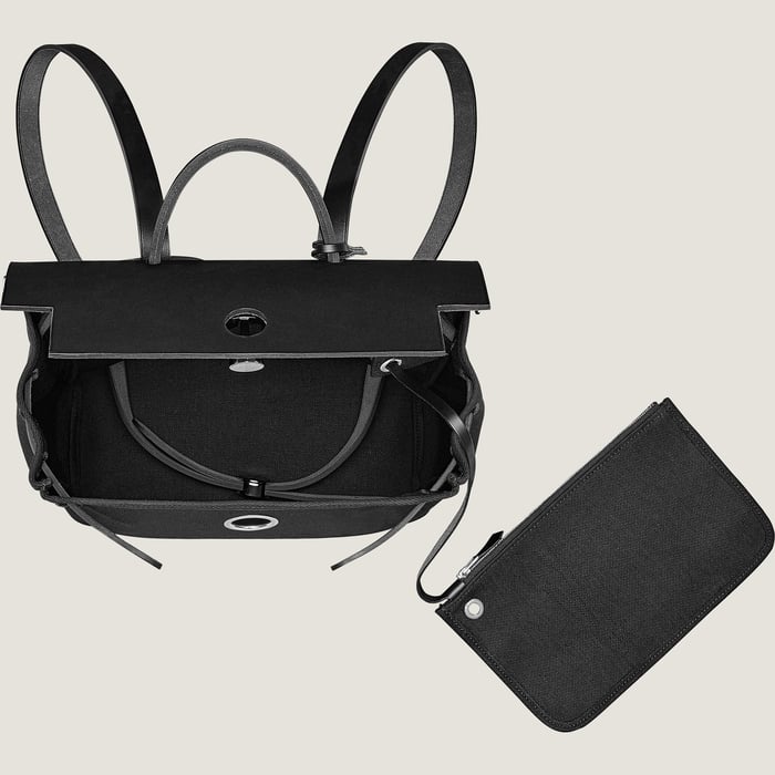 Noir Herbag a Dos Zip Retourne Backpack
