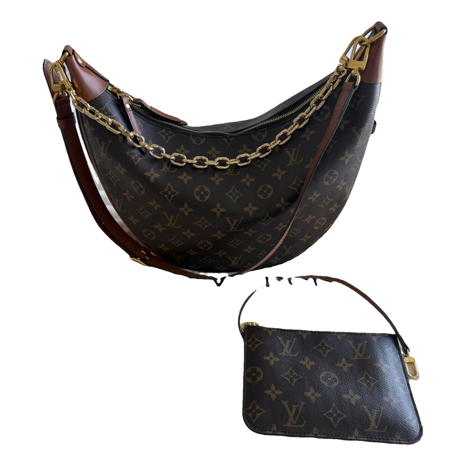 Loop leather handbag