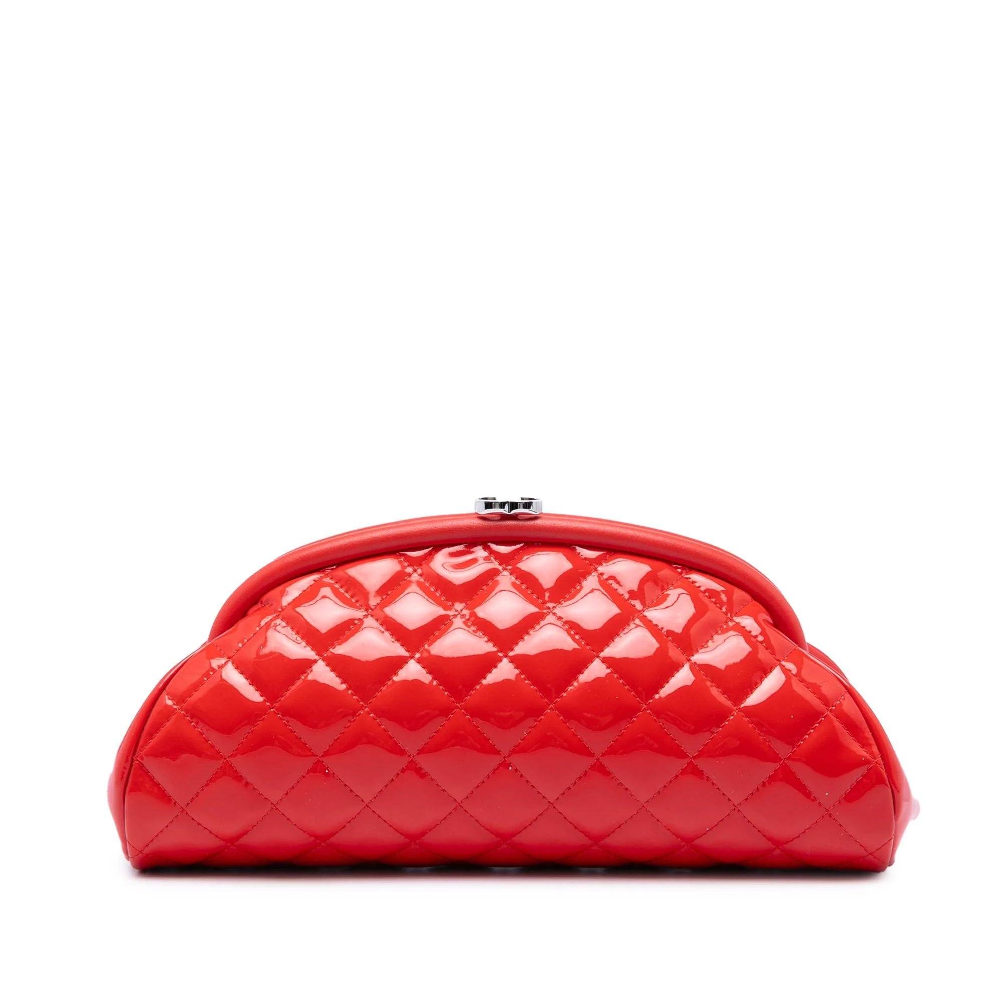 Patent leather clutch bag