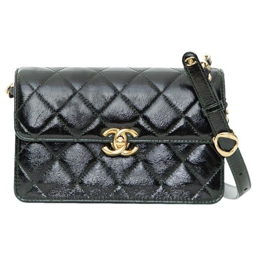 Patent leather handbag