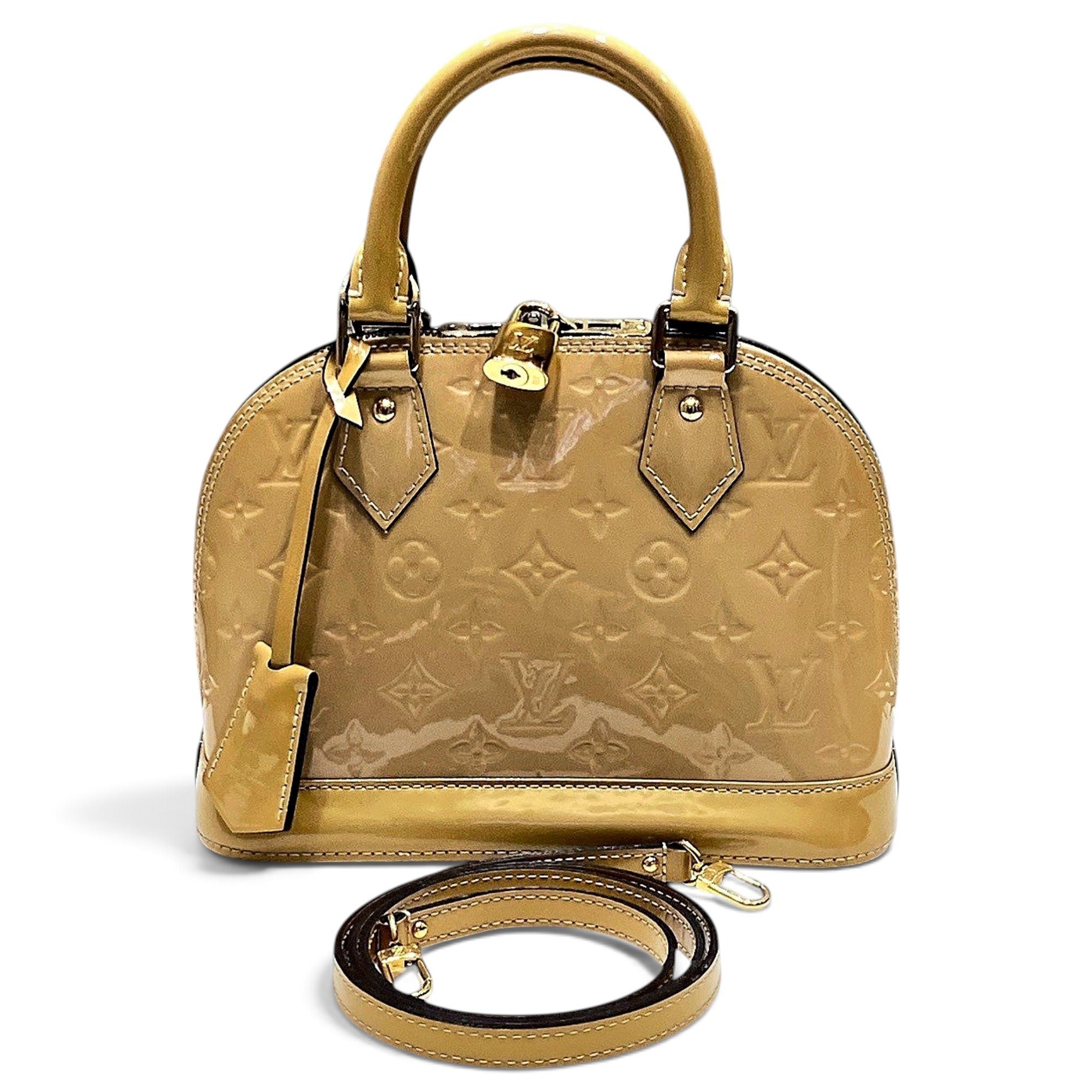 Louis Vuitton Alma BB patent leather handbag