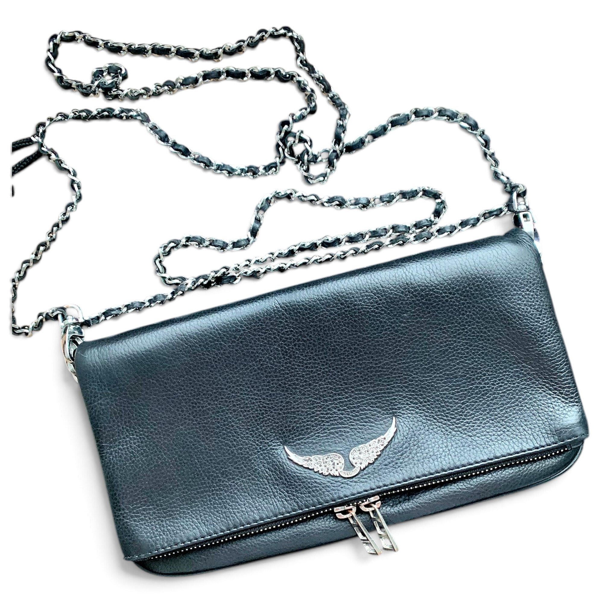 Rock leather crossbody bag