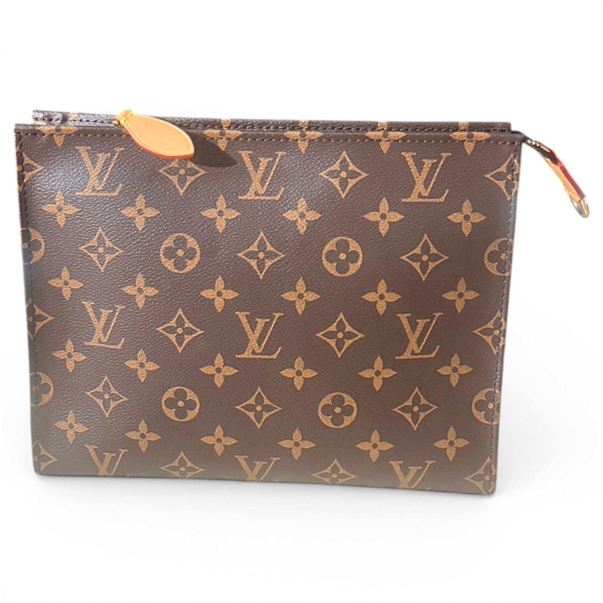 Leather clutch bag