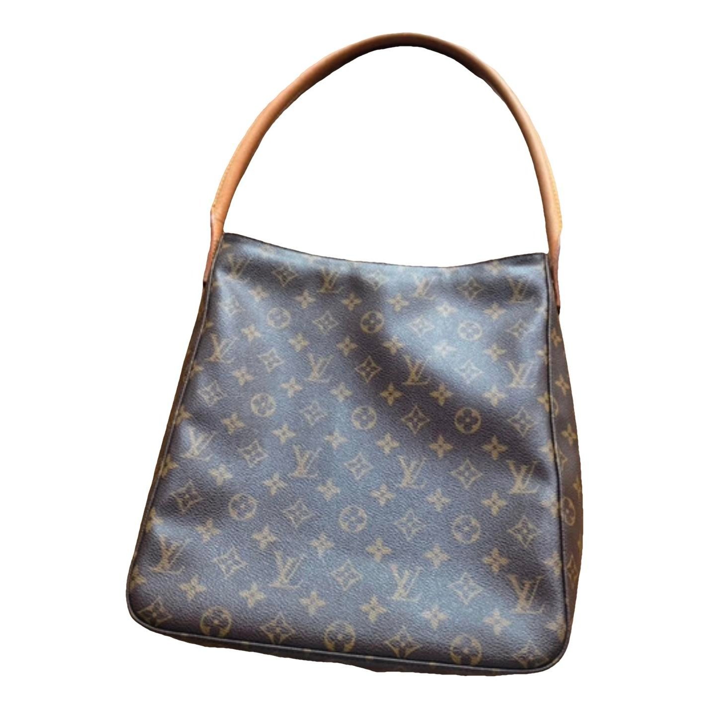 Looping leather handbag
