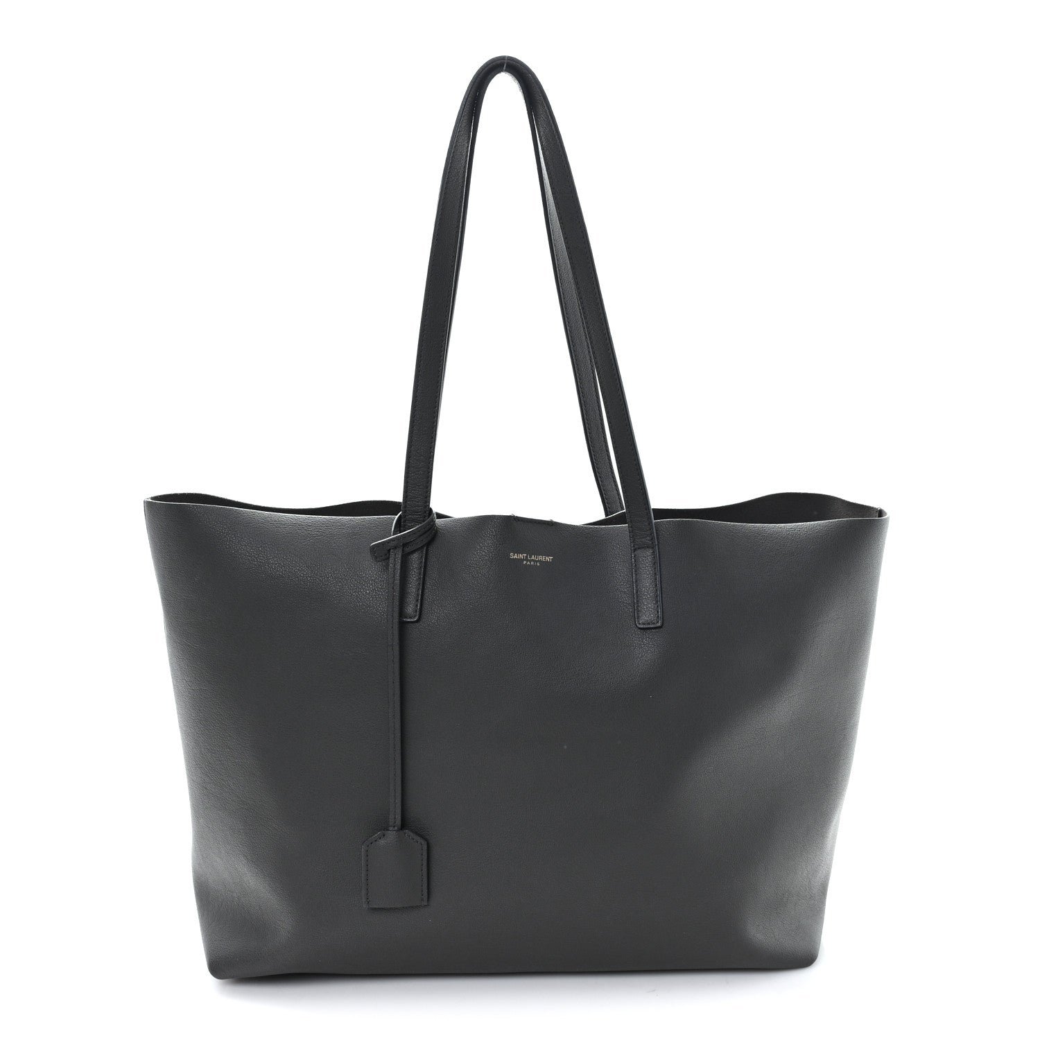 Saint Laurent Calfskin Large Shopping Tote Earth