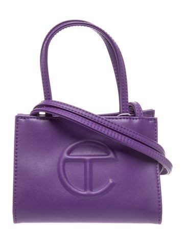 Telfar Vegan Leather Grape Shopping Bag Small